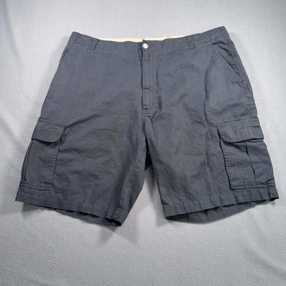 Vintage Zonz Cargo Shorts Mens 42 Black Baggy Y2K Skater Workwear 40x9.5